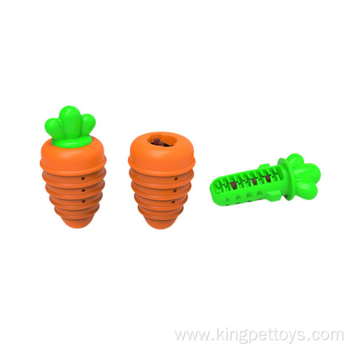 Non-toxic Rubber Dog Toy Squeaky Carrot